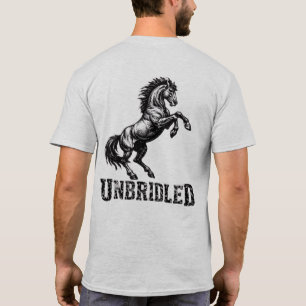 Camiseta gráfica de caballo “Desenfrenado” 