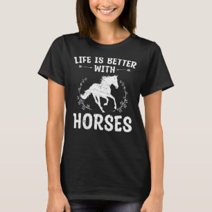 Camiseta Gráfica De Caballos Para Mujeres Y Hombres Caballo