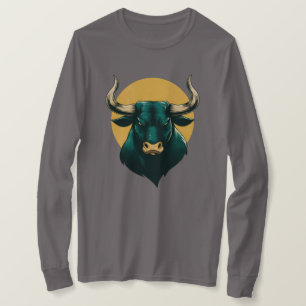 Camiseta gráfica de cabeza de toro majestuosa: fue