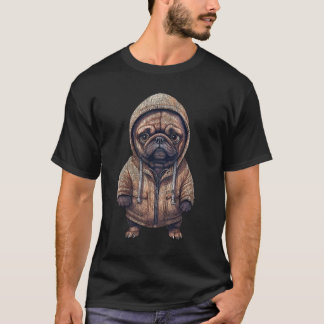 Camiseta Gráfica de cachorro pug adorable para amantes de l
