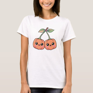 Camiseta gráfica de calabaza cerezas de Halloween