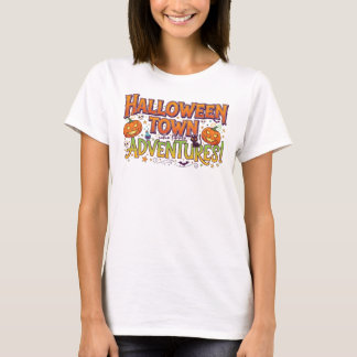 Camiseta Gráfica de Calabaza y Murciélago Colorida