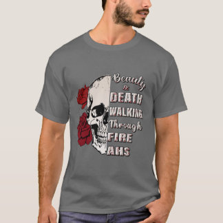 Camiseta Gráfica de Calavera y Rosa – Camiseta de 