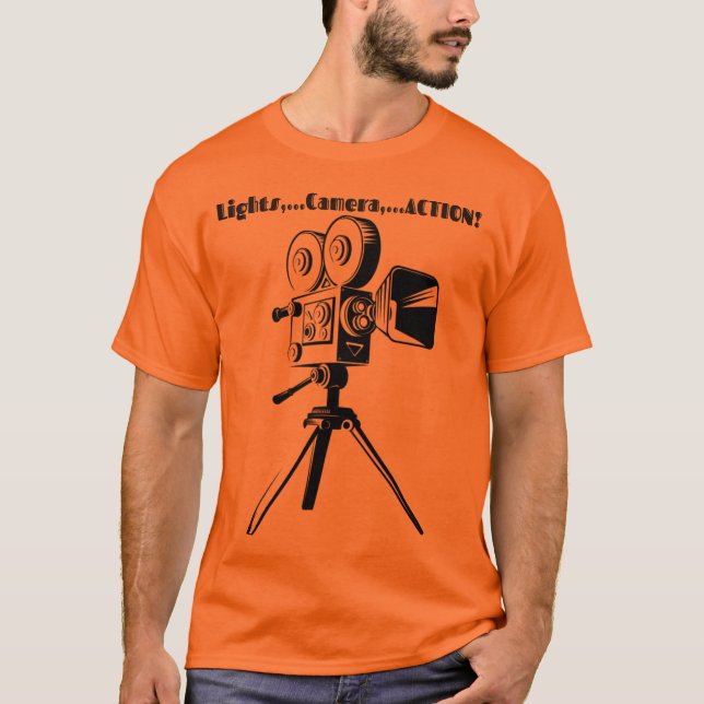 Camiseta gráfica de cámara de cine (Anverso)