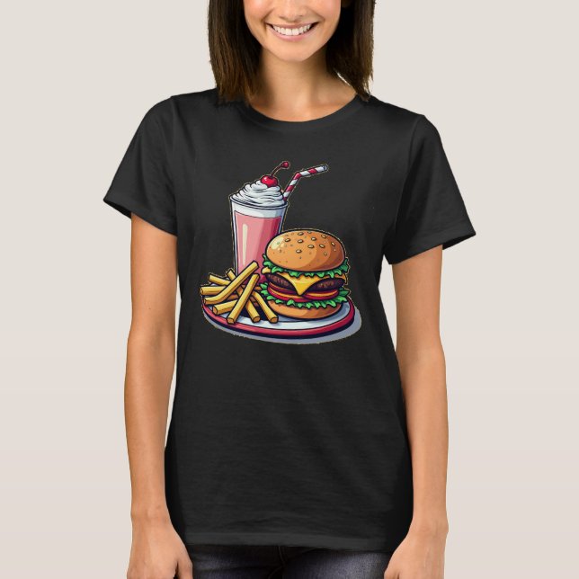Camiseta gráfica de Camiseta Retro Diner para muje (Anverso)