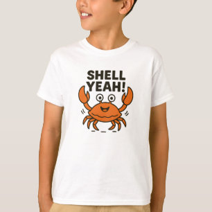 Camiseta Gráfica de Cangrejo Naranja Divertido She