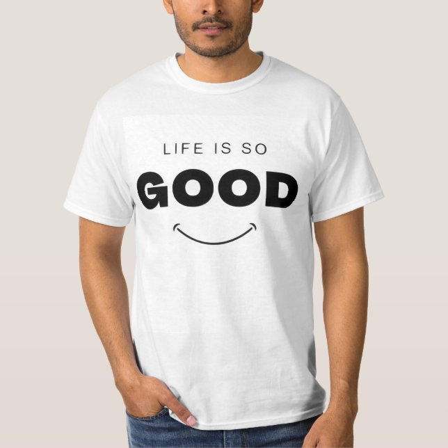 Camiseta gráfica de cara sonriente con la vida del (Anverso)