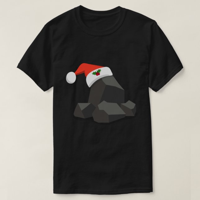 Camiseta Gráfica de carbón divertida para Navidades (Diseño del anverso)