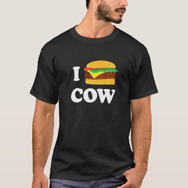 Camiseta Gráfica de carne de comida rápida de vaca que amo (Anverso)