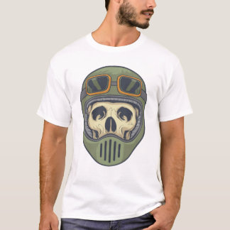Camiseta gráfica de casco táctico de cráneo