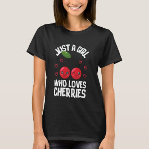 Camiseta Gráfica De Cerezo Para Mujeres Chicas Fruit Cherri
