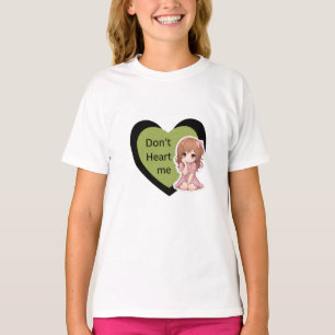 Camiseta gráfica de chica anime linda para chicas