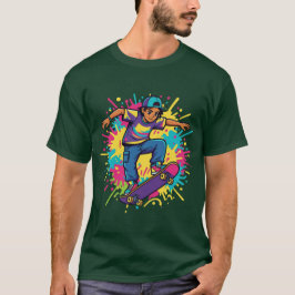 Camiseta gráfica de chico skater funky