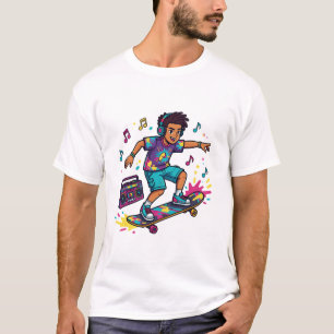 Camiseta gráfica de chico skater funky