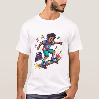 Camiseta gráfica de chico skater funky