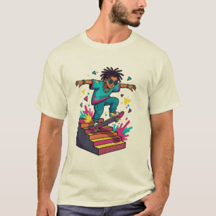Camiseta gráfica de chico skater funky 