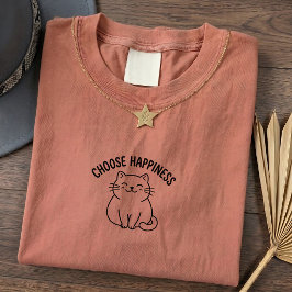 Camiseta gráfica de cita de gato feliz lindo