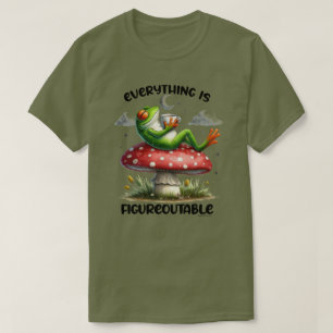 Camiseta gráfica de cita inteligente de rana - Fig