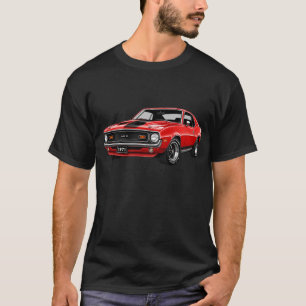Camiseta gráfica de coche clásico rojo AMC