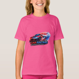 Camiseta gráfica de coche de carreras para niños –