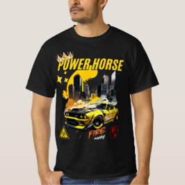 Camiseta gráfica de coche del músculo del caballo 