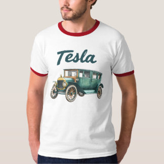 Camiseta gráfica de coche eléctrico clásico vintag