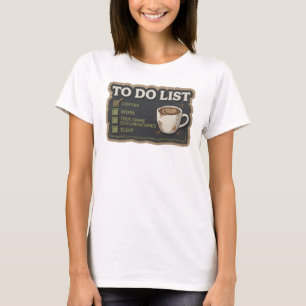 Camiseta gráfica de COFFEE WORK TRUE CRIME en oro