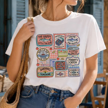 Camiseta Gráfica de Collar de Lata de Sardina Vint