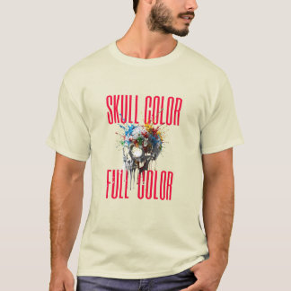 Camiseta gráfica de color completo de cráneo