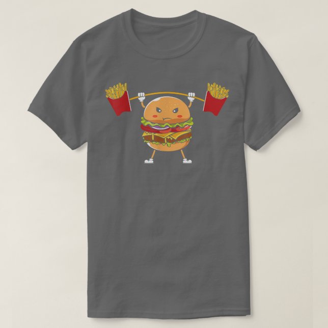 Camiseta Gráfica de comida de hamburguesa de queso frito Ka (Diseño del anverso)