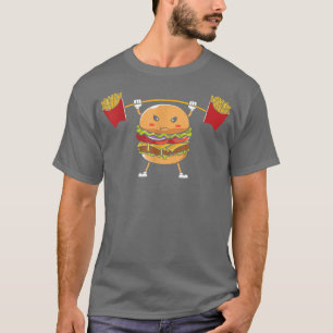 Camiseta Gráfica de comida de hamburguesa de queso frito Ka
