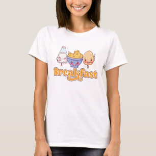 Camiseta Gráfica de comida para desayuno linda