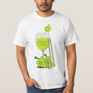 Camiseta Gráfica de cómo se hace gracioso el vino