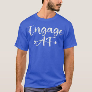 Camiseta Gráfica de compromiso de fiancee divertida de AF