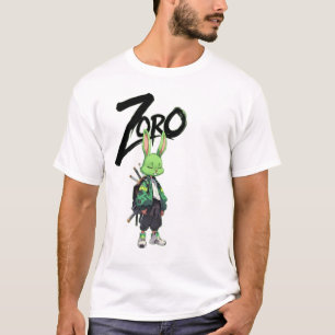 Camiseta gráfica de conejo guerrero Zoro Anime