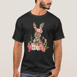 Camiseta gráfica de conejo leopardo del día de Pas