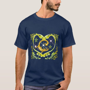 Camiseta gráfica de corazón celestial y luna - Dor