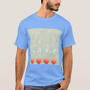 Camiseta gráfica de corazón de amor simple