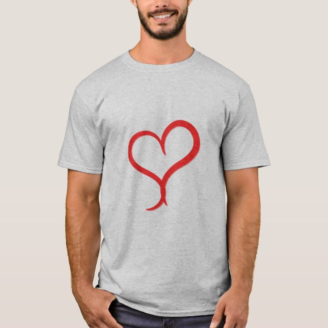 Camiseta gráfica de corazón dibujado a mano para h (Anverso)