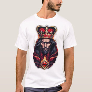 Camiseta gráfica de corona para hombres Royal King