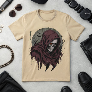 Camiseta gráfica de cráneo de la Parca Oscura 
