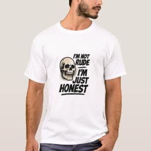 Camiseta gráfica de cráneo Honesta No Grosera