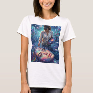 Camiseta gráfica de cráneo y cadenas de fantasía o