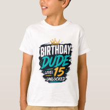 Camiseta gráfica de cumpleaños de chico adolescent