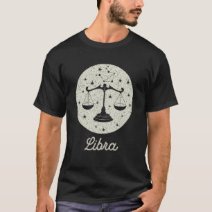 Camiseta Gráfica de cumpleaños del Rótulo Zodiac Libra para