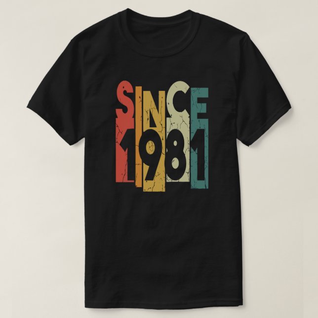 Camiseta Gráfica de Cumpleaños Puesta de Sol Retro (Diseño del anverso)