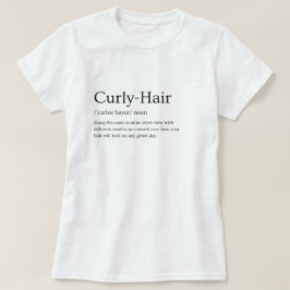 Camiseta gráfica de definición de cabello rizado