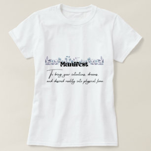Camiseta gráfica de definición de manifestación
