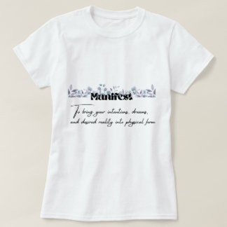Camiseta gráfica de definición de manifestación