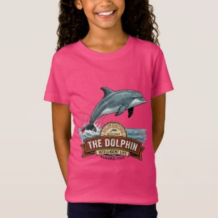 Camiseta gráfica de delfines estrellas para niñas